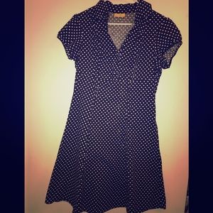 1980s Polka dot “A” line dress